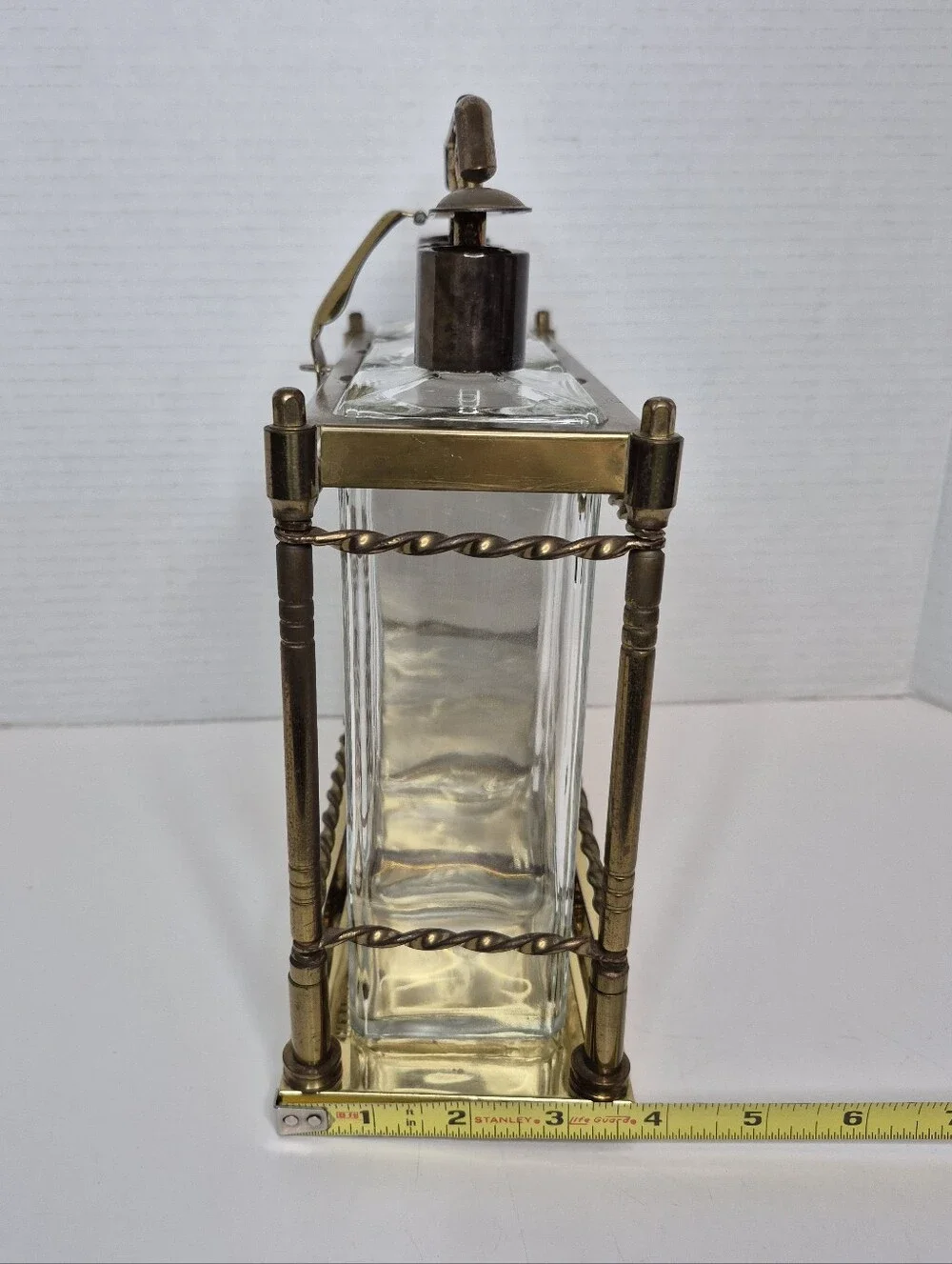 Vintage Tantalus Decanter Set Mid Century Modern Bar Caddy Liquor Glass Bottles